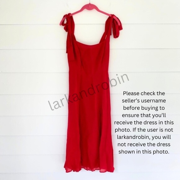 NEW Reformation Twilight Dress Cherry 2 - Picture 14 of 16